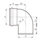 PVC koleno pre kanalizačný systém SN4 125/87°30
