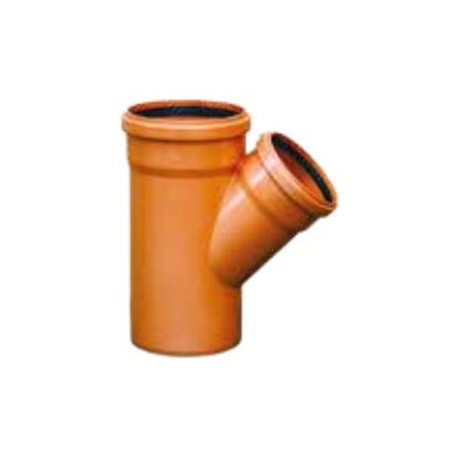 PVC odbočka jednoduchá 45° pre kanalizačný systém SN4 125/125/4 KGEA