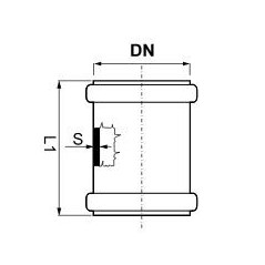 PVC opravná spojka - presuvka pre kanalizačný systém SN4 100 KGU
