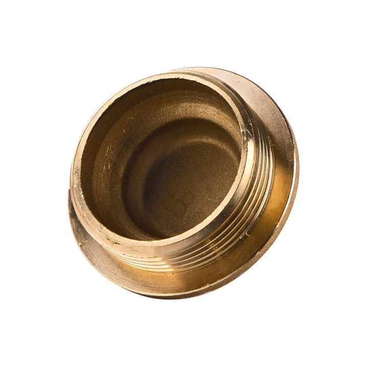 Mosadzný závitový koncový uzáver 1 1/2" DN40 Mosadzný závitový koncový uzáver 1 1/2" DN40