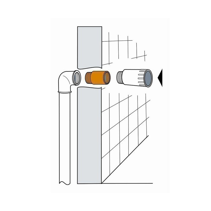 Mosadzné predĺženie kohútika 1" x 40 mm