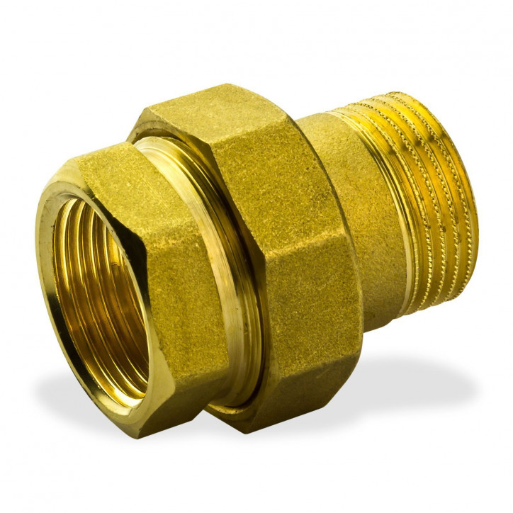 Mosadzné šróbenie priame 1 1/4" IG/AG DN32 Mosadzné šróbenie priame 1 1/4" IG/AG DN32