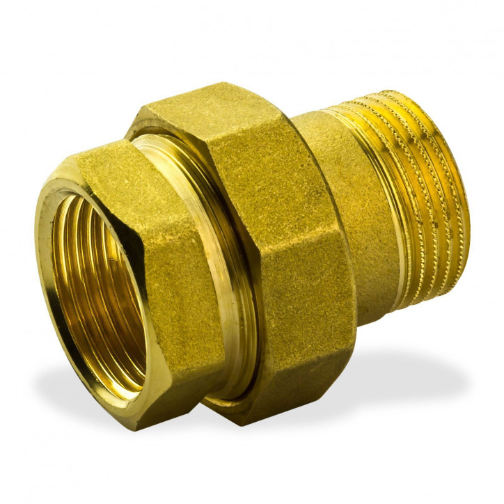 Mosadzné šróbenie priame 1 1/2" IG/AG DN40 Mosadzné šróbenie priame 1 1/2" IG/AG DN40