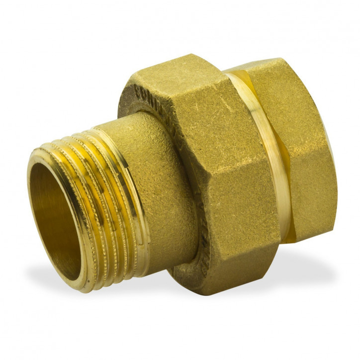 Mosadzné šróbenie priame 1 1/2" IG/AG DN40 Mosadzné šróbenie priame 1 1/2" IG/AG DN40