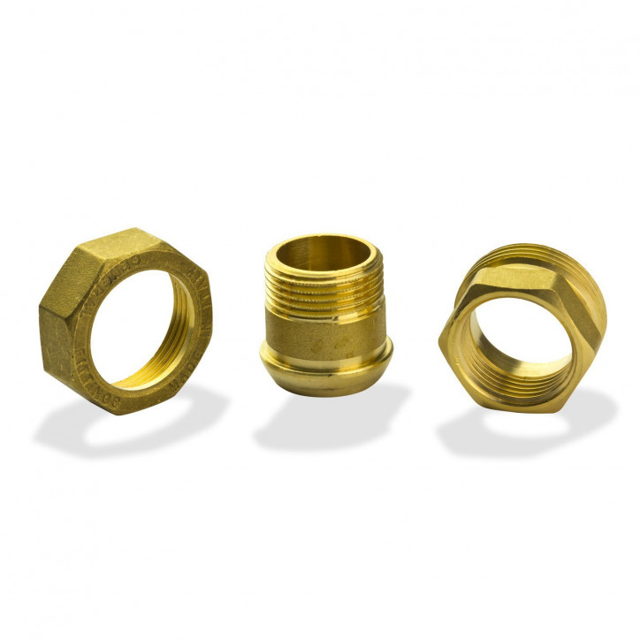 Mosadzné šróbenie priame 1 1/2" IG/AG DN40 Mosadzné šróbenie priame 1 1/2" IG/AG DN40
