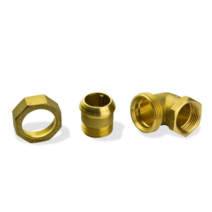 Mosadzné šróbenie uhlové 1 1/2" IG/AG DN40 Mosadzné šróbenie uhlové 1 1/2" IG/AG DN40