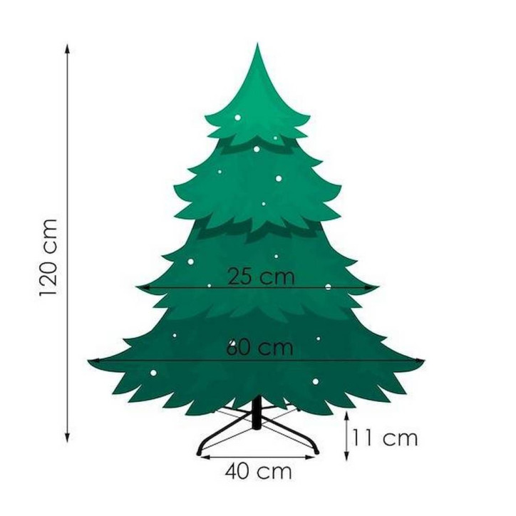 Vianočný stromček Jedľa zelená 120 cm