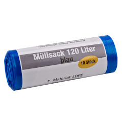 Vrecia na odpadky 120 litrov, 40 um, modré, 10 ks