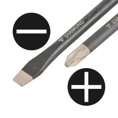 Skrutkovače s diamantovým hrotom PH+SL, 6-dielna sada