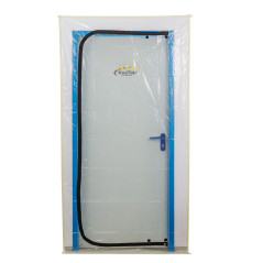 Ochranná fólia na dvere 100 um so zipsom, 1,2x2,2 m LDPE