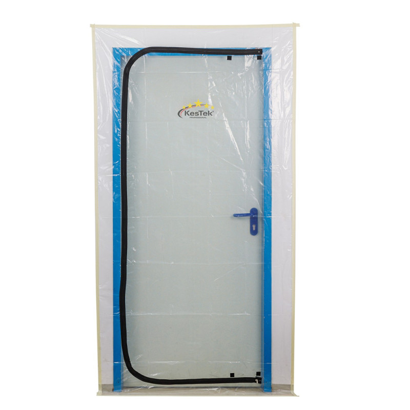 Ochranná fólia na dvere 100 um so zipsom, 1,2x2,2 m LDPE