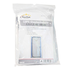 Ochranná fólia na dvere 100 um so zipsom, 1,2x2,2 m LDPE