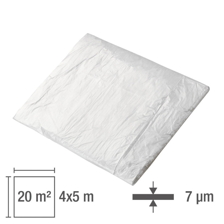 Zakrývacia fólia 4x5 m HDPE štandardná, priehľadná