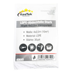 Zakrývacia fólia 4x2,5 m LDPE hrubá, priehľadná