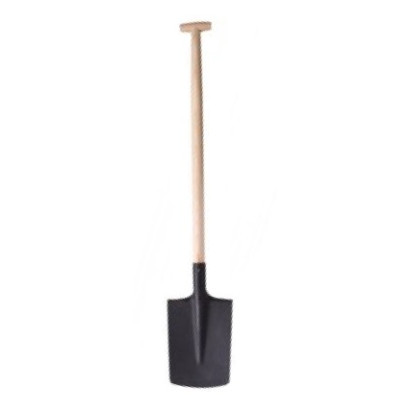 Rýľ rovný s násadou s T rukoväťou 100 cm čierny