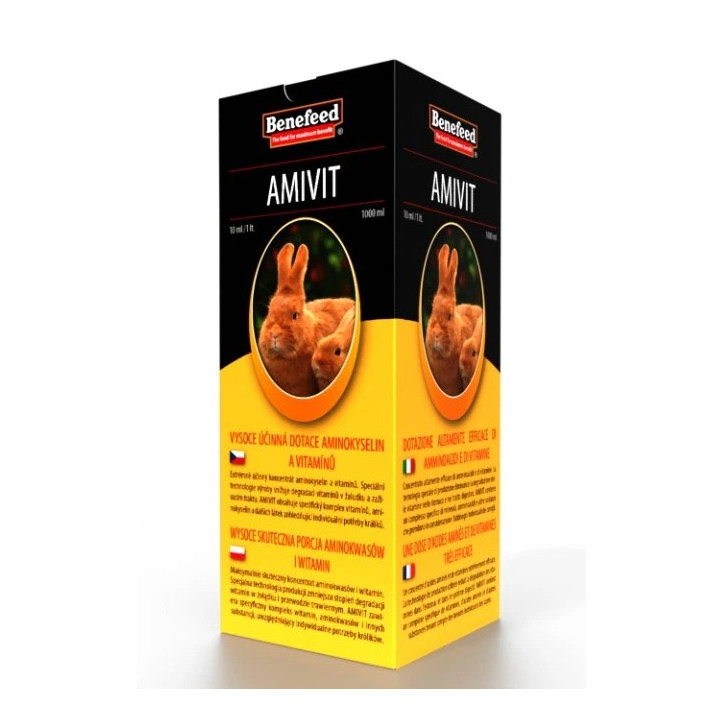 Doplnok krmiva pre králiky Amivit 1000 ml