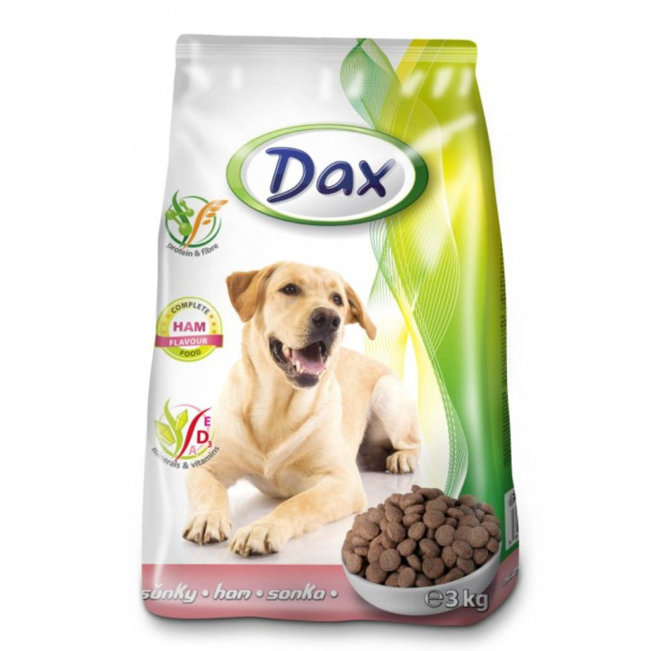 Granulované krmivo pre psy 3 kg, šunka
