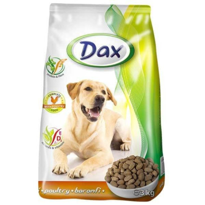 Granulované krmivo pre psy DAX 3 kg, hydina