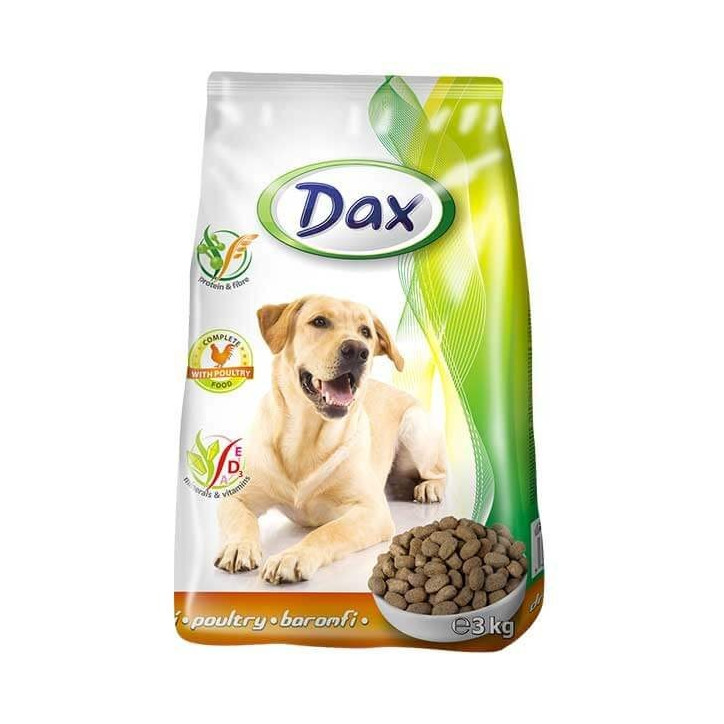 Granulované krmivo pre psy DAX 3 kg, hydina