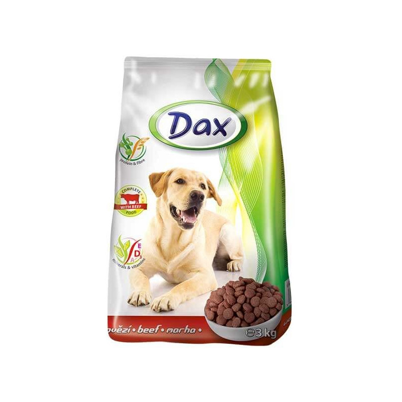 Granulované krmivo pre psy DAX 3 kg, hovädzie