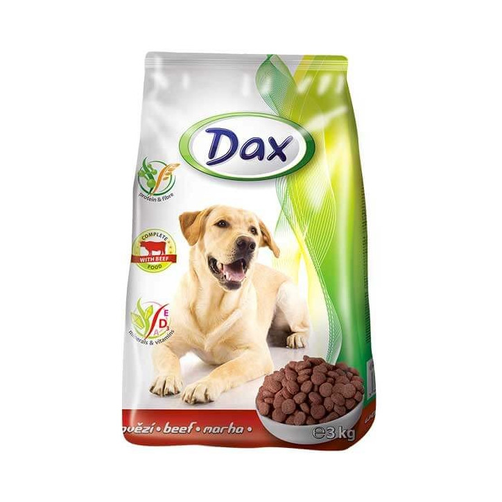 Granulované krmivo pre psy DAX 3 kg, hovädzie