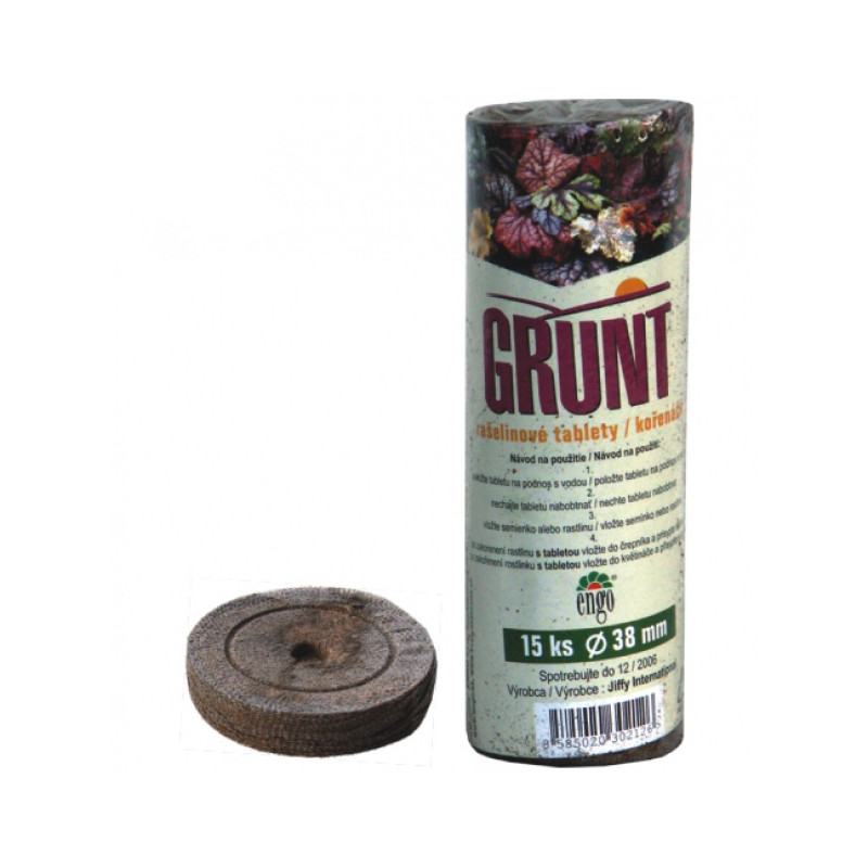 Rašelinové tablety 38 mm Grunt, 15 ks