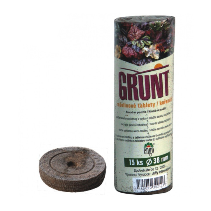 Rašelinové tablety 38 mm Grunt, 15 ks