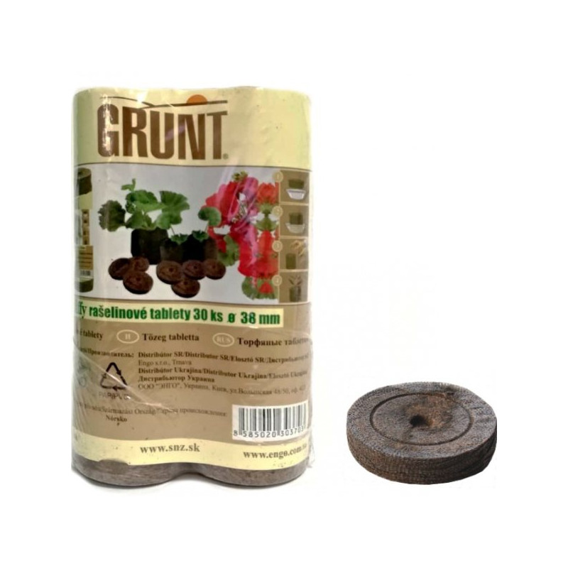 Rašelinové tablety 38 mm Grunt, 30 ks