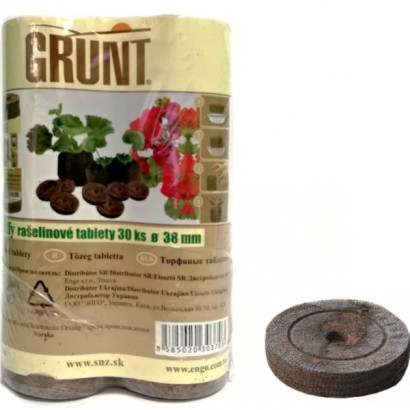 Rašelinové tablety 38 mm Grunt, 30 ks