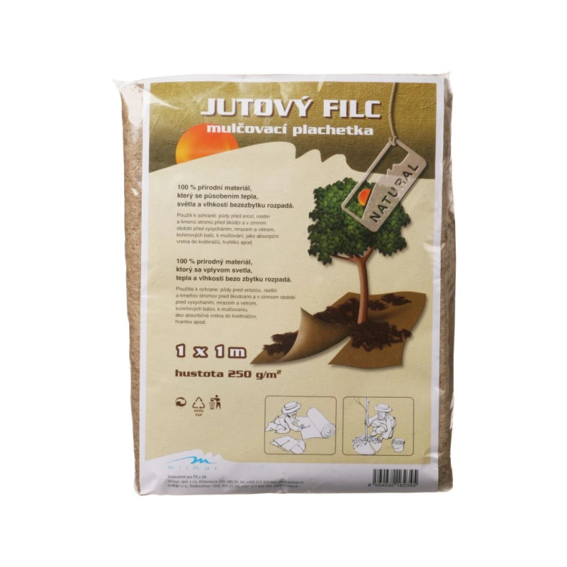 Milmar Jutový filc 250 g s výrezom 1x1 m