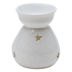 Aromalampa hviezdy 10x10x11 cm, biela