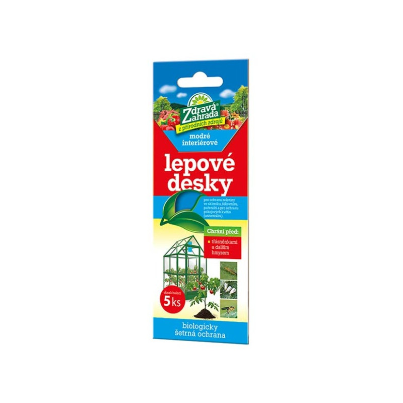 Modré lepové dosky na strapky, 5 ks