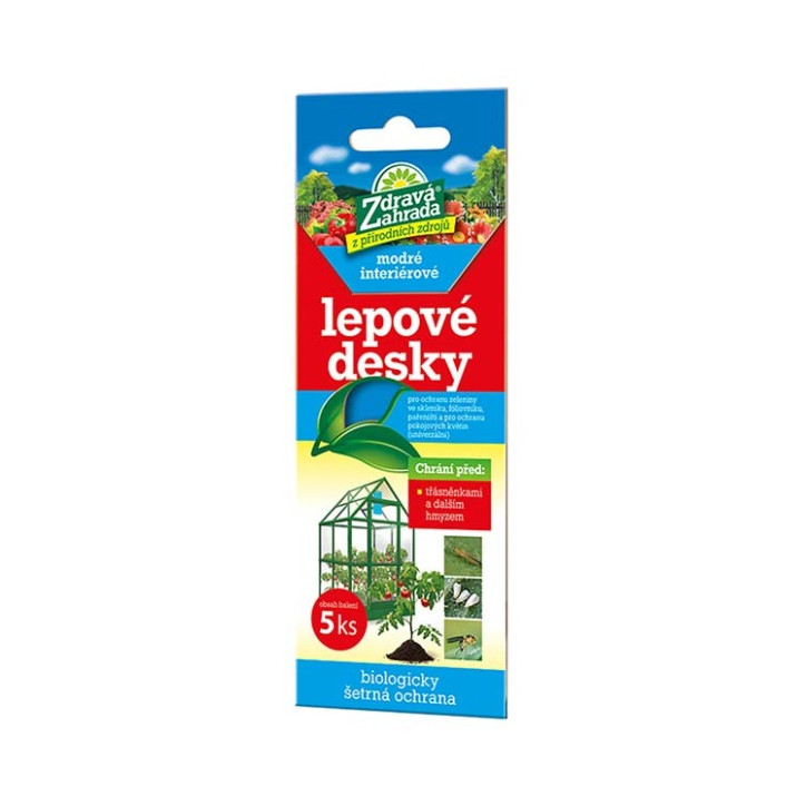 Modré lepové dosky na strapky, 5 ks