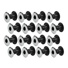 Priechodka na tyče 16 mm pre stolný futbal hrúbka 35-40 mm, 16-dielna sada
