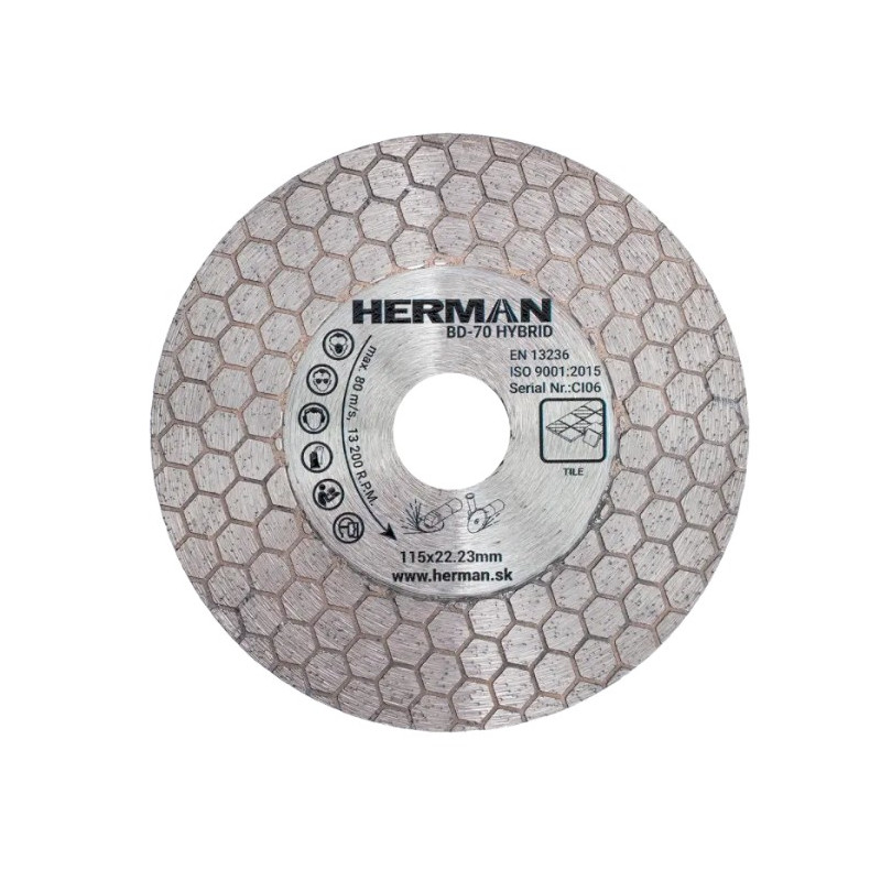 HERMAN Diamantový kotúč BD-70 Hybrid 115 mm