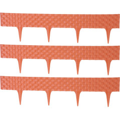 Plastová palisáda RattanPalisade, 82x9,5/20 cm, terakota, 240 cm