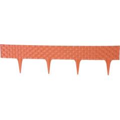 Plastová palisáda RattanPalisade, 82x9,5/20 cm, terakota, 240 cm