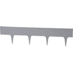 Plastová palisáda RattanPalisade, 82x9,5/20 cm, grafit, 240 cm