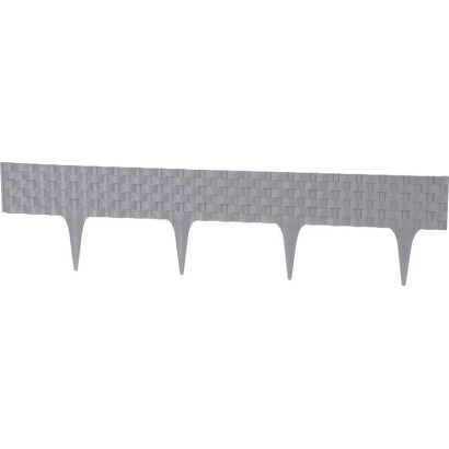 Plastová palisáda RattanPalisade, 82x9,5/20 cm, grafit, 240 cm