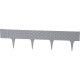Plastová palisáda RattanPalisade, 82x9,5/20 cm, grafit, 240 cm
