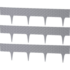 Plastová palisáda RattanPalisade, 82x9,5/20 cm, grafit, 240 cm