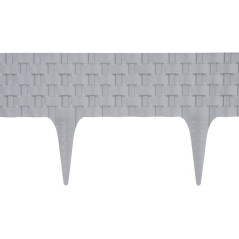 Plastová palisáda RattanPalisade, 82x9,5/20 cm, grafit, 240 cm