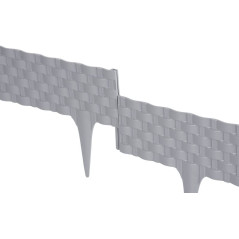 Plastová palisáda RattanPalisade, 82x9,5/20 cm, grafit, 240 cm