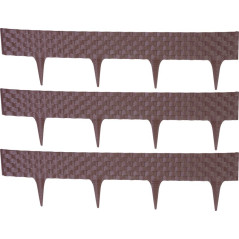 Plastová palisáda RattanPalisade, 82x9,5/20 cm, hnedá, 240 cm