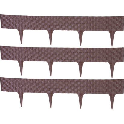 Plastová palisáda RattanPalisade, 82x9,5/20 cm, hnedá, 240 cm