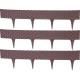 Plastová palisáda RattanPalisade, 82x9,5/20 cm, hnedá, 240 cm