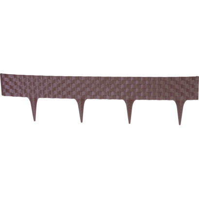 Plastová palisáda RattanPalisade, 82x9,5/20 cm, hnedá, 240 cm
