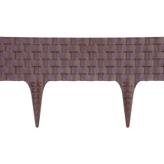 Plastová palisáda RattanPalisade, 82x9,5/20 cm, hnedá, 240 cm