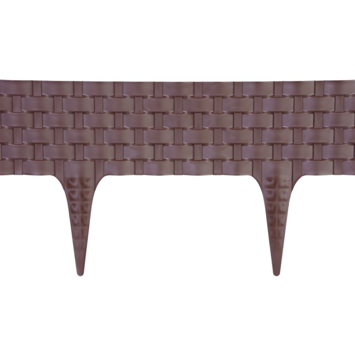 Plastová palisáda RattanPalisade, 82x9,5/20 cm, hnedá, 240 cm