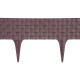 Plastová palisáda RattanPalisade, 82x9,5/20 cm, hnedá, 240 cm
